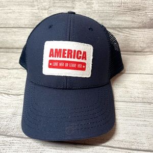 America Love Her Or Leave Her Snapback Hat by Red White Blue Apparel. OS